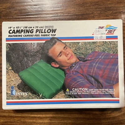Vintage Intex Camping Pillow The Sport Set  NEW / Open Box - Image 1 of 2