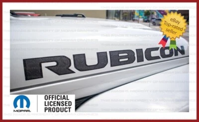 18-25 Jeep Wrangler RUBICON Hood Decals Stickers JL map hiking gray black FJ2H8 - Image 1 of 4