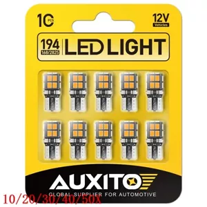 AUXITO Amber 175 2825 Light Bulb Super Bright 168 194 T10 LED Parking 2/10x - Picture 1 of 13