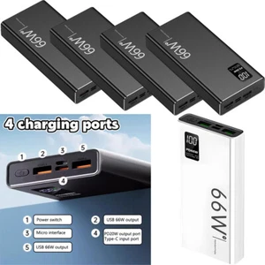 66W Power Bank Fast Charger Large Capacity Portable External Battery,LED Display - Picture 1 of 31