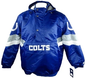 Indianapolis Colts NFL Starter Men's Force Play Half-Zip Hooded Jacket - Picture 1 of 10