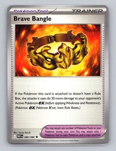 Brave Bangle 080/086 Uncommon White Flare WHT EN Pokemon Scarlet & Violet TCG - Picture 1 of 2