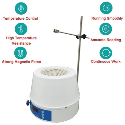 Manto de calefacción de laboratorio 110 V 1000 ml agitador magnético eléctrico máquina de manto Foto 1 de 4