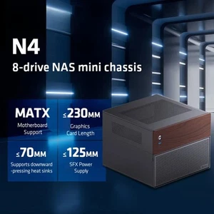 NAS Gehäuse M-ATX Mainboard SFX Power Slot 6 große 2 kleine Festplatten Slots - Bild 1 von 18