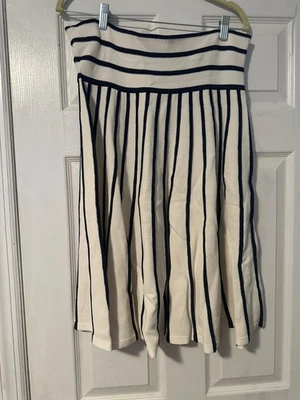 Ralph Lauren - Falda de punto crema/azul marino talla L Foto 1 de 4