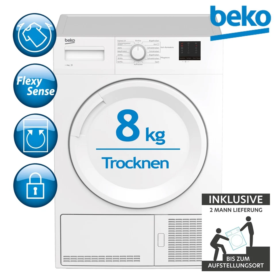 Beko DCU 8230 N 8kg Kondenstrockner - Weiß