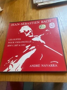 RARE ANDRE NAVARRA PLAY BACH COMPLETE SUITE FOR CELLO 3 LP ON CALLIOPE BOX - Picture 1 of 6