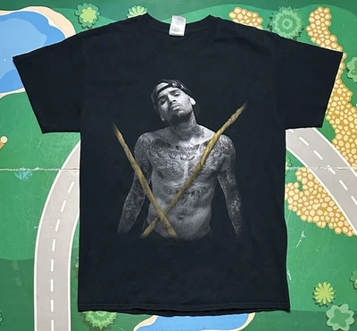 Camiseta de concierto Chris Brown 2015 negra gira Between The Sheets para hombre M Breezy Foto 1 de 4