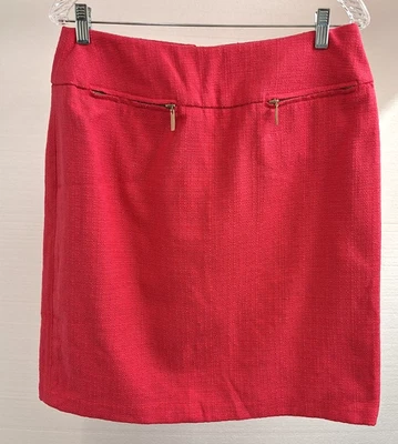 Falda East 5th Mujer Talla 10 Forrada Lápiz Hasta la Rodilla Bolsillos con Cremallera Foto 1 de 4