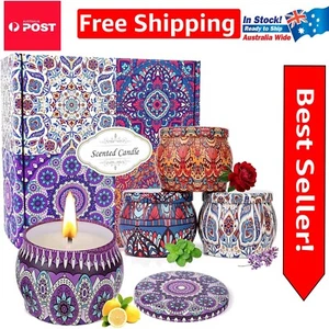 4 Pack Natural Soy Wax Scented Candles Gift Set - Perfect for Any Occasion - Picture 1 of 11