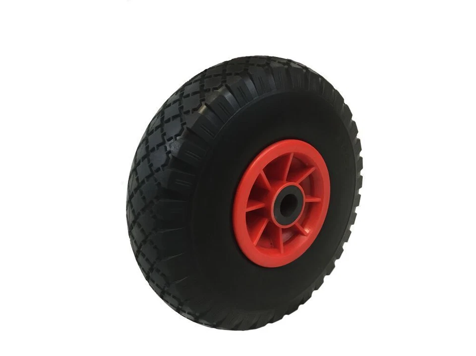 KETO PLASTICS PU 10" PLASTIC Puncture proof solid Trailer truck trolley Wheel 3.00-4 20MM BORE