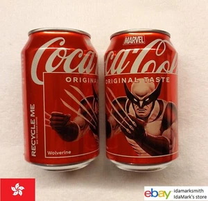 Lata de Coca-Cola vacía HONG KONG 330 ml Marvel Universe 2024 Wolverine Coleccionar - Imagen 1 de 17