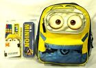 DISNEY DESPICABLE ME MINION 16" 3D BACKPACK,PENCIL CASE,PAD,RULER,AND MARKERS