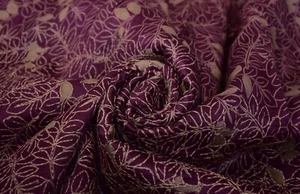 Vintage Pink Beige Saree Pure Silk Printed Sari Decor Soft 5Yd Craft Fabric Art - Picture 1 of 3