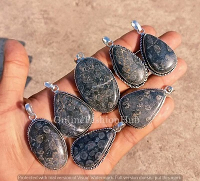 Compra preciosas joyas colgantes enchapados en plata de ley 925 con piedras preciosas de marcasita Foto 1 de 2