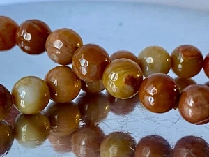 7.2" "Lovely/AAA"~Indonesia Agatized PETRIFIED WOOD FOSSIL Bracelet A1393 - Picture 1 of 7
