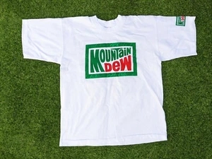 Vintage Mountain Dew NWOT Merchandise White Tshirt L Large Get Vertical Power - Picture 1 of 6