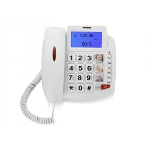 TELEFONO FISSO BRONDI BRAVO 90 LCD DISPLAY GRANDE WHITE - Foto 1 di 4