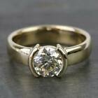 2 Ct Round  Lab Created Diamond Engagement Solitaire Ring 14K Yellow Gold Over