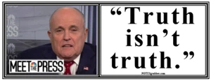 ANTI Trump: WAHRHEIT IST NICHT WAHRHEIT Giuliani Treffen Sie die Presse politischer Autoaufkleber - Bild 1 von 7