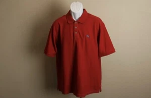 Tommy Bahama Supima Men's red w/ blue swordfish short sleeve polo shirt Large L - Picture 1 of 6