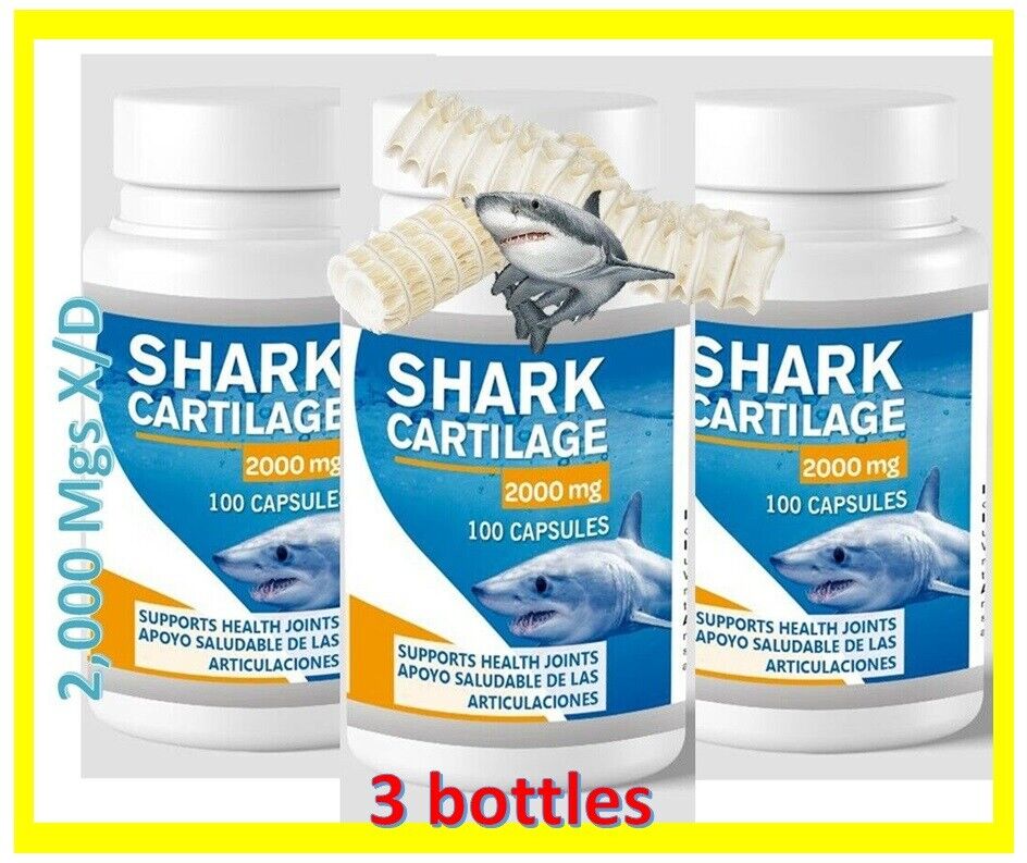 3 Shark Cartilage 2000  Defense System Cartilago  Made in USA 300 caps