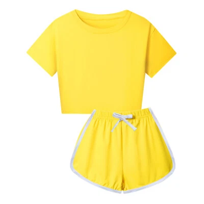 Детский костюм для девочек спортивные наряды комплект для бега пляжная одежда спортивная повседневная - Изображение 1 из 3