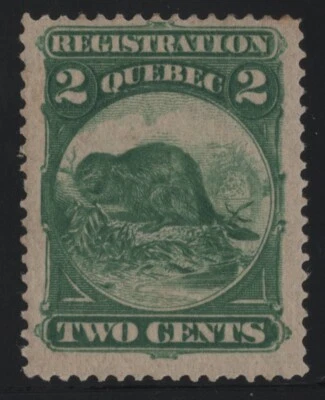 QR4 Registration Quebec Canada mint well centered XF RARE - Image 1 of 2