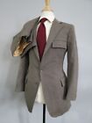 VTG Polo Ralph Lauren Heavy English whip cord tweed canvas neck strap suit 38 R