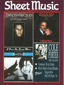 Sheet Music Magazine - September/October 1991 - Dances with Wolves - Cole Porter - Picture 1 of 2
