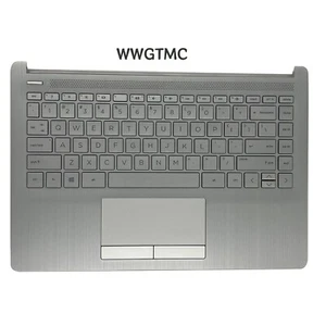 New For HP 14-CF 14Z-DK 14S-DQ Palmrest Non-Backlit Keyboard Touchpad L48648-001 - Picture 1 of 6