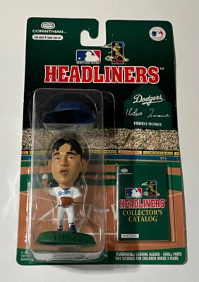 MLB Headliners Hideo Nomo 3 pulgadas figura de colección Dodgers 1996 Corinthian Foto 1 de 2