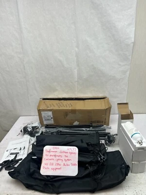 135W Photo Studio Photography Soft Box Light Stand Continuous Lighting Kit AM37 - Image 1 of 4