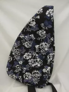 Vera Bradley Lighten Up Essential Sling Backpack in Frosted Floral Black NEW - Picture 1 of 9