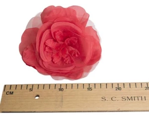 Red Silk Rose Flower Fascinators Hat Making DIY Crafts Millinery - Bild 1 von 3