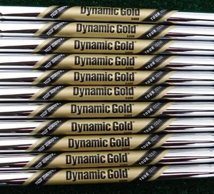 NEW #2-LW TRUE TEMPER TOUR ISSUE DYNAMIC GOLD S400 .355" TAPER TIP IRON SHAFTS - Picture 1 of 3
