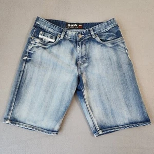 Ecko Unltd Shorts Mens 34 Blue Denim Jean Hip Hop Rap Street Y2K - Picture 1 of 13