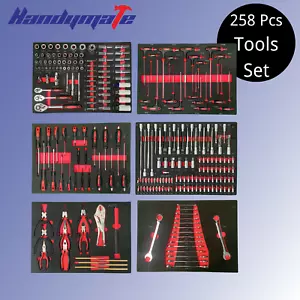 258pcs Tools Set Sockets Wrenches Screwdrivers Set Garages Workshops Tools Kit - Picture 1 of 10