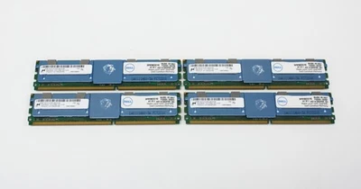 Micron 32GB(4x8GB) 4Rx4 PC2-5300F MT72HTS1G72FZ-667H1D6 ECC Reg Server Memory - Image 1 of 3