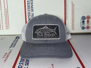 Cappello Berretto SnapBack Blue Bonefish Pesca Mosche Guida Attrezzatura Ambergris Caye BELIZE - Foto 1 di 7