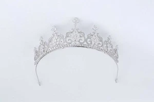 DIADEMA in ARGENTO 925 RODIATO 18K e GEMME - Foto 1 di 2