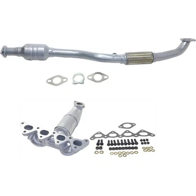 Set of 2 Catalytic Converters Front & Rear for Hyundai Elantra 2004-2006 Pair Foto 1 de 4