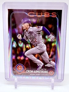 2024 Topps Chrome MLB Pete Crow-Armstrong #USC158 Ray-Wave Rookie Debut RC Cubs - Picture 1 of 2
