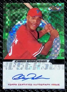 Chris Roberson - 2005 Topps Finest #151 Green X-Fractor #25/50 Auto - RC - Picture 1 of 3