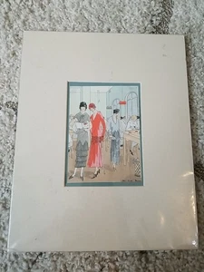 Matted Vintage  Art Gout Beaute Flapper Girl Fashion Print 1926 With Certificato - Picture 1 of 5