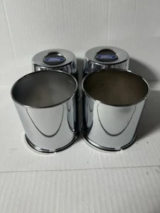 4 CHROME CENTER CAPS 2 OPEN 2 CLOSED 6 LUG  CENTER LINE  WHEELS  4.25 OD FORDBLU - Picture 1 of 3