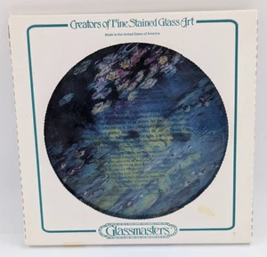 Glassmasters Buntglaskunst Sonnenfänger Claude Monet Seerosen 6-3/4 Zoll - Bild 1 von 9
