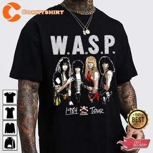 Camiseta unisex Winged Assassins Tour WASP Band 1984 B1083 - Imagen 1 de 3