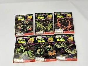 Vtg Beadery Beaded Bug Kit Lot of 6 Glow in the Dark Craft Kits NOS Sealed Scorp - Picture 1 of 2