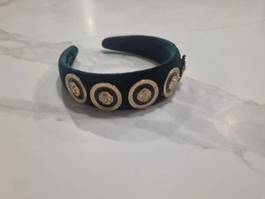 Versace Look Velvet Headband - Deep Green - Picture 1 of 4